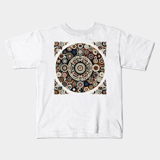 Cultural Tapestry: A Collage of Global Motifs Kids T-Shirt